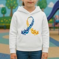Down Syndrome Butterfly Awareness Kids Hoodie thumb 3