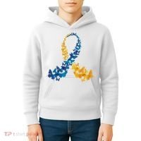 Down Syndrome Butterfly Awareness Kids Hoodie thumb 4