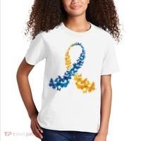 Down Syndrome Butterfly Awareness Kids T-Shirt thumb 2