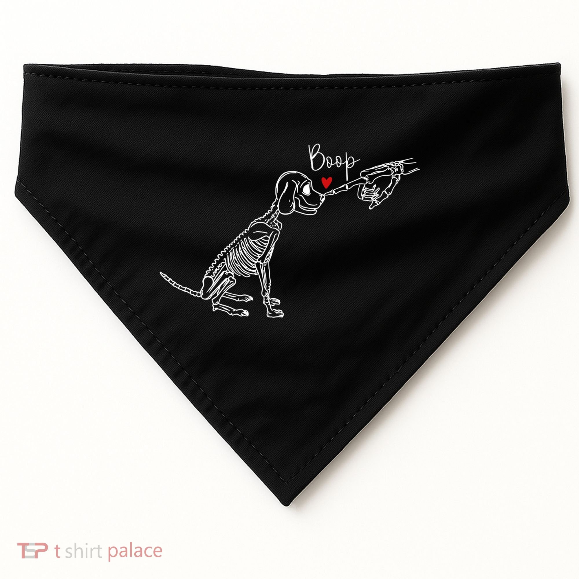 Dog Skeleton Boop Dog Funny Halloween Cool Gift USA-Made Doggie Bandana