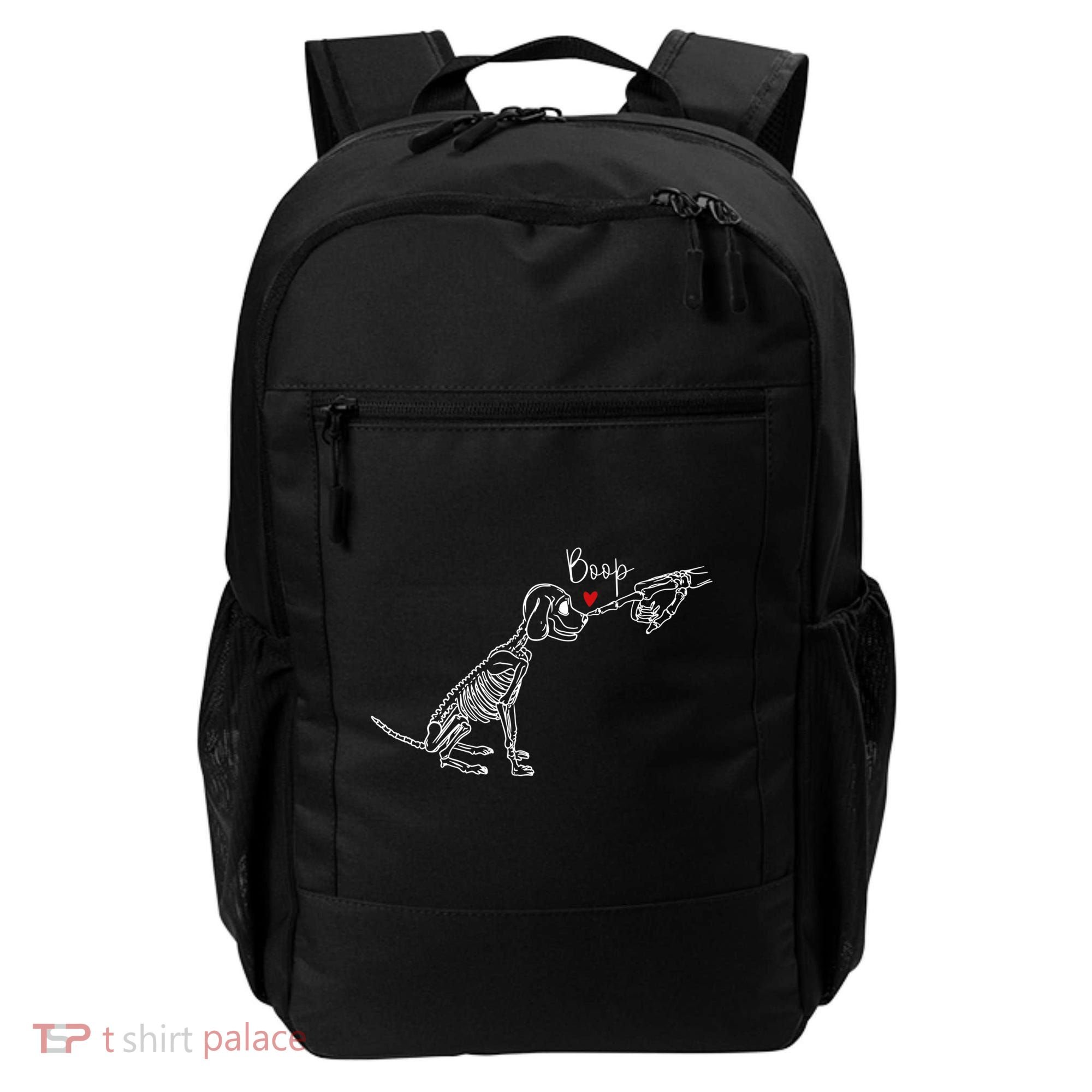 Dog Skeleton Boop Dog Funny Halloween Cool Gift Backpack