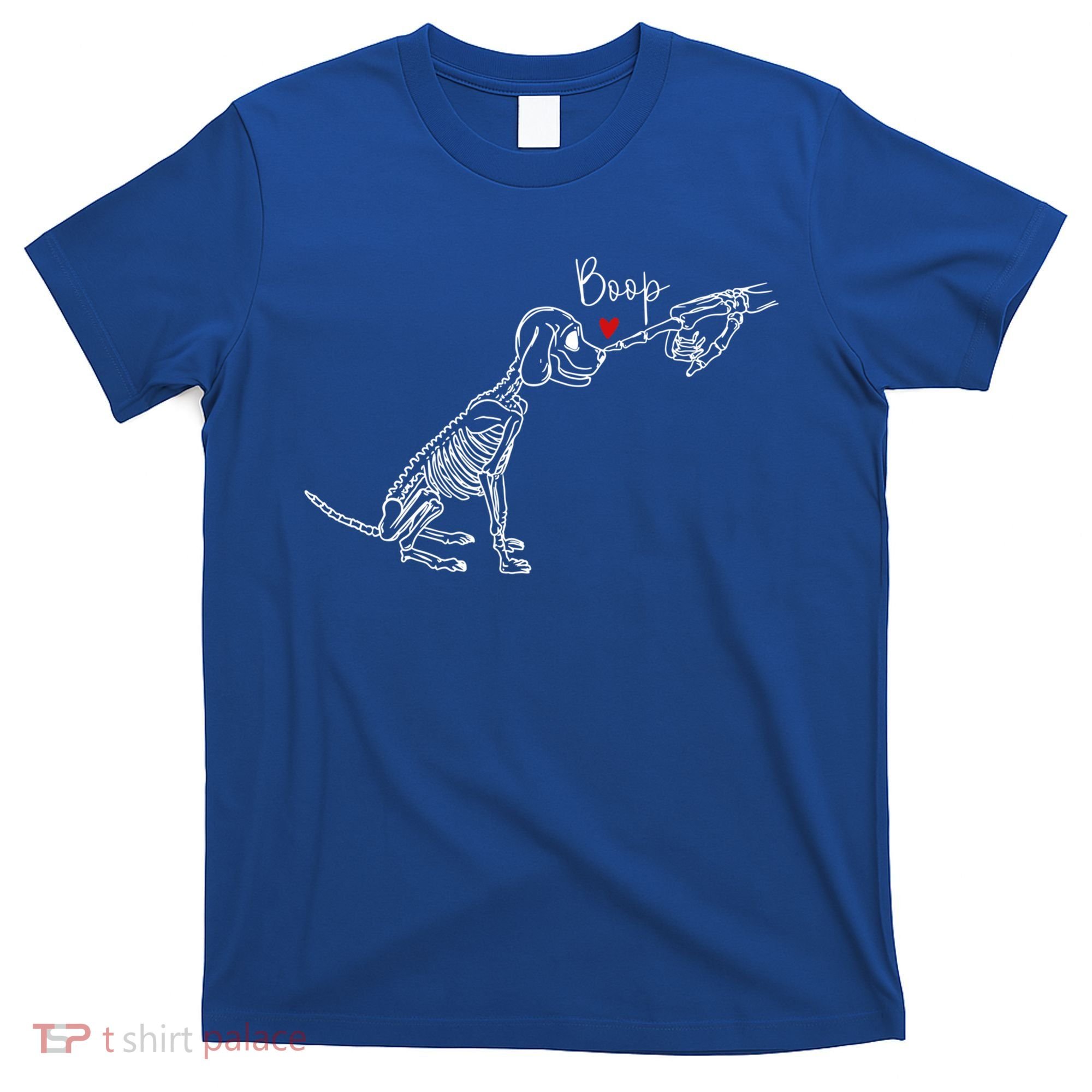 Dog Skeleton Boop Dog Funny Halloween Cool Gift T-Shirt