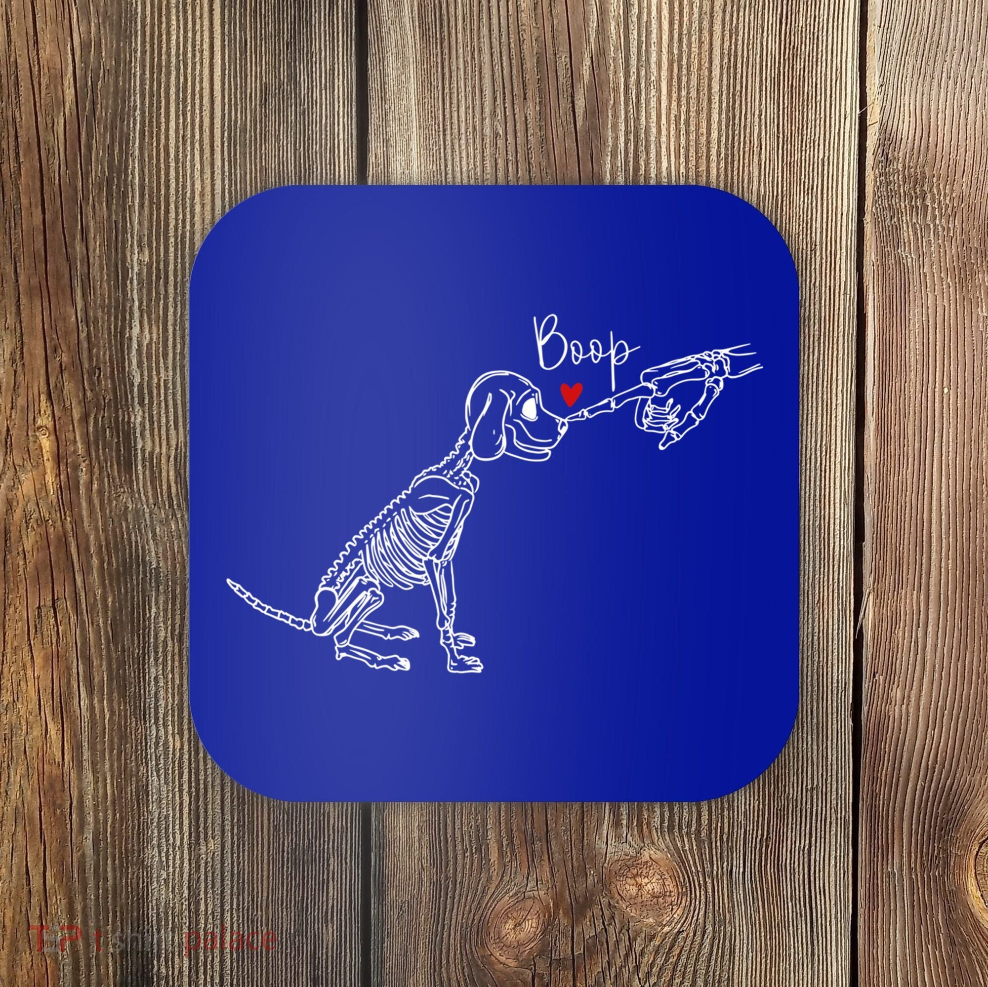 Dog Skeleton Boop Dog Funny Halloween Cool Gift Coaster