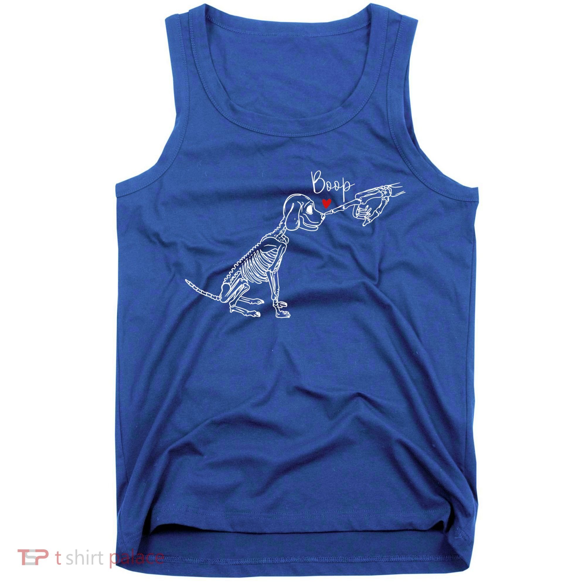 Dog Skeleton Boop Dog Funny Halloween Cool Gift Tank Top