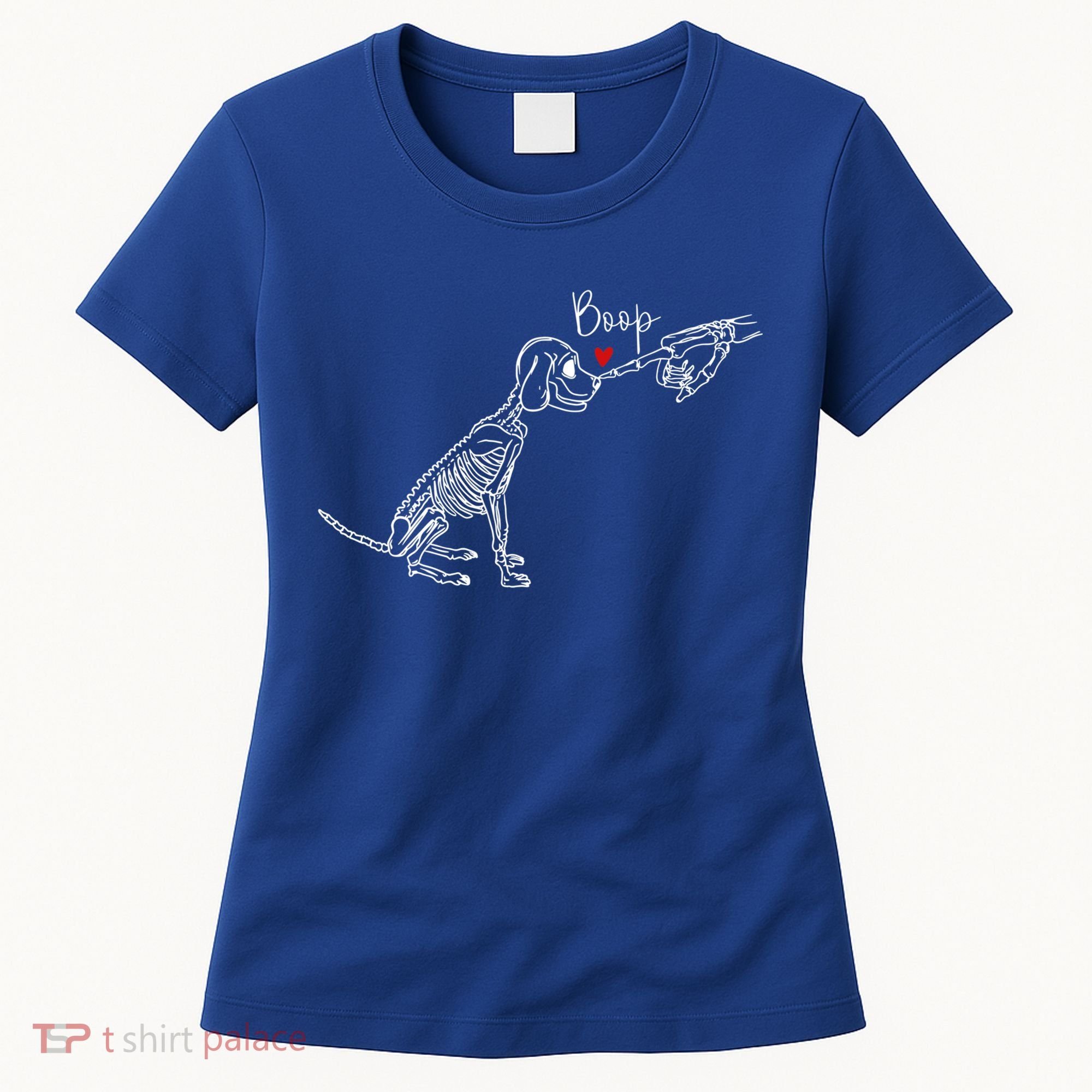 Dog Skeleton Boop Dog Funny Halloween Cool Gift Women's T-Shirt