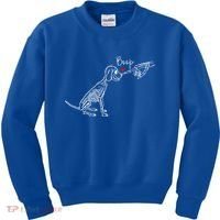 Dog Skeleton Boop Dog Funny Halloween Cool Gift Kids Sweatshirt thumb 0