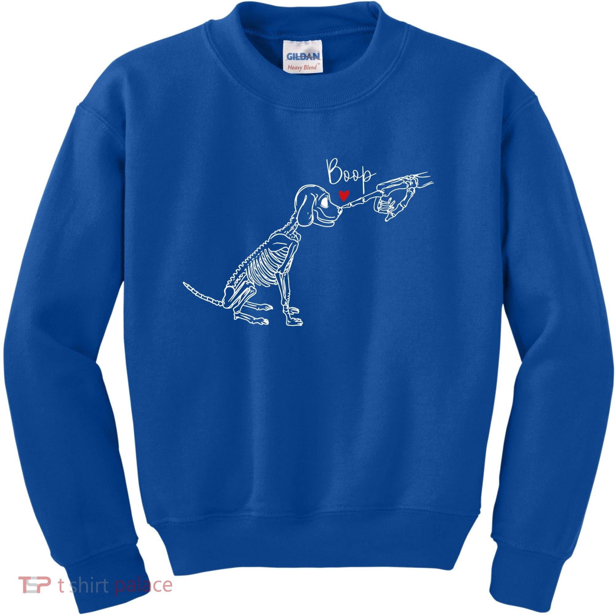 Dog Skeleton Boop Dog Funny Halloween Cool Gift Kids Sweatshirt