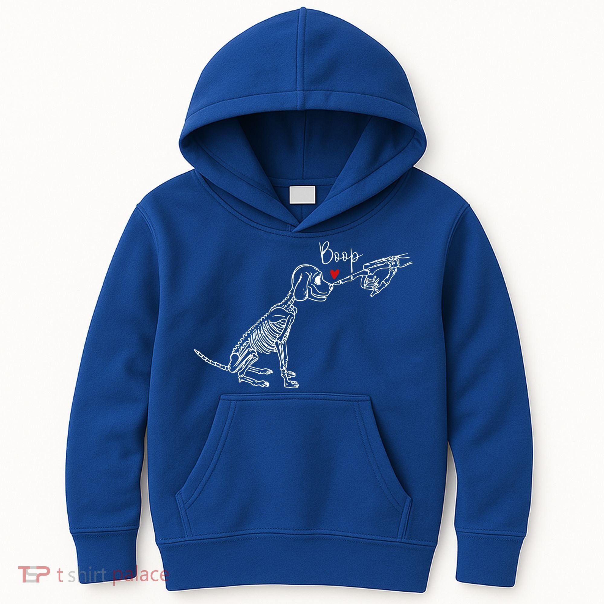 Dog Skeleton Boop Dog Funny Halloween Cool Gift Kids Hoodie