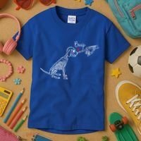 Dog Skeleton Boop Dog Funny Halloween Cool Gift Kids T-Shirt thumb 3