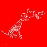 Dog Skeleton Boop Dog Funny Halloween Cool Gift Santa Hat thumb 1