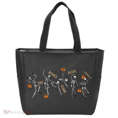Dancing Skeleton Bible Verse Dry Bones Come Alive Christian Tote Bag