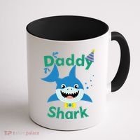 Daddy Shark Birthday Party Matching Family Coffee Mug thumb 1