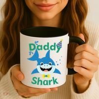 Daddy Shark Birthday Party Matching Family Coffee Mug thumb 3