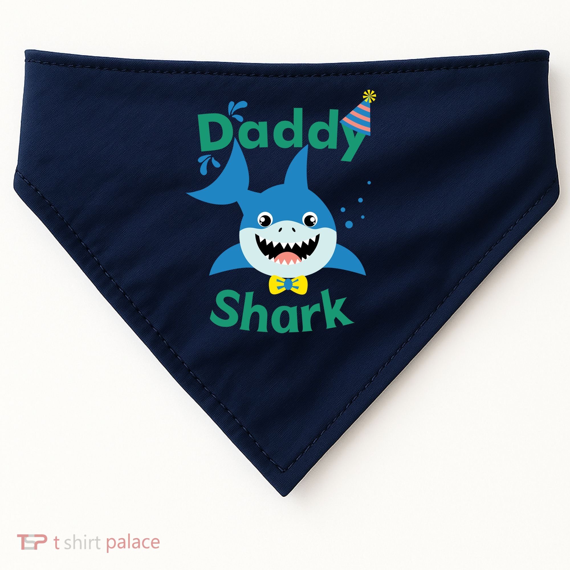 Daddy Shark Birthday Party Matching Family USA-Made Doggie Bandana