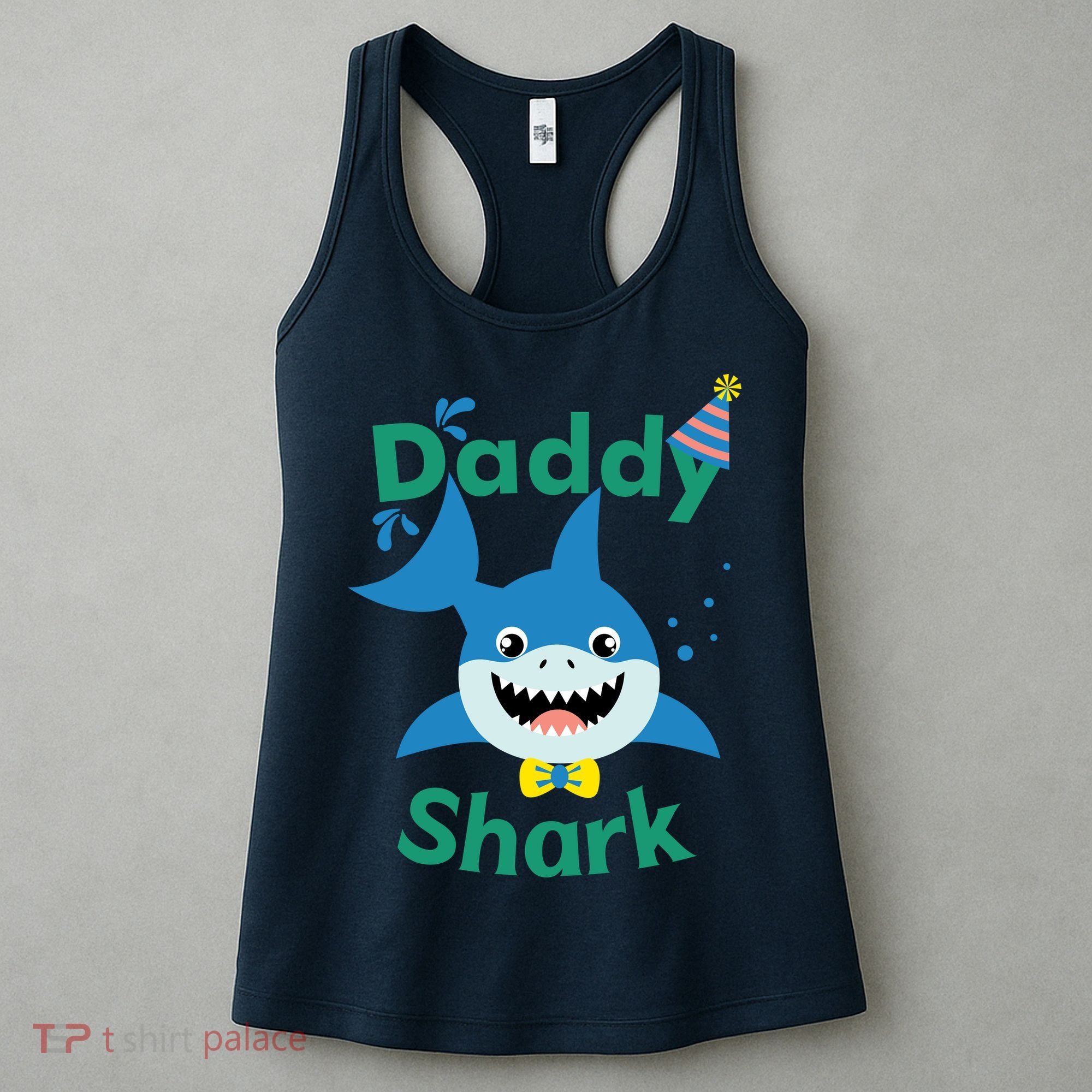 Daddy Shark Birthday Party Matching Family Women's Tank Top