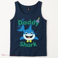 Daddy Shark Birthday Party Matching Family Tank Top thumb 2