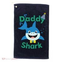 Daddy Shark Birthday Party Matching Family Golf Towel thumb 0