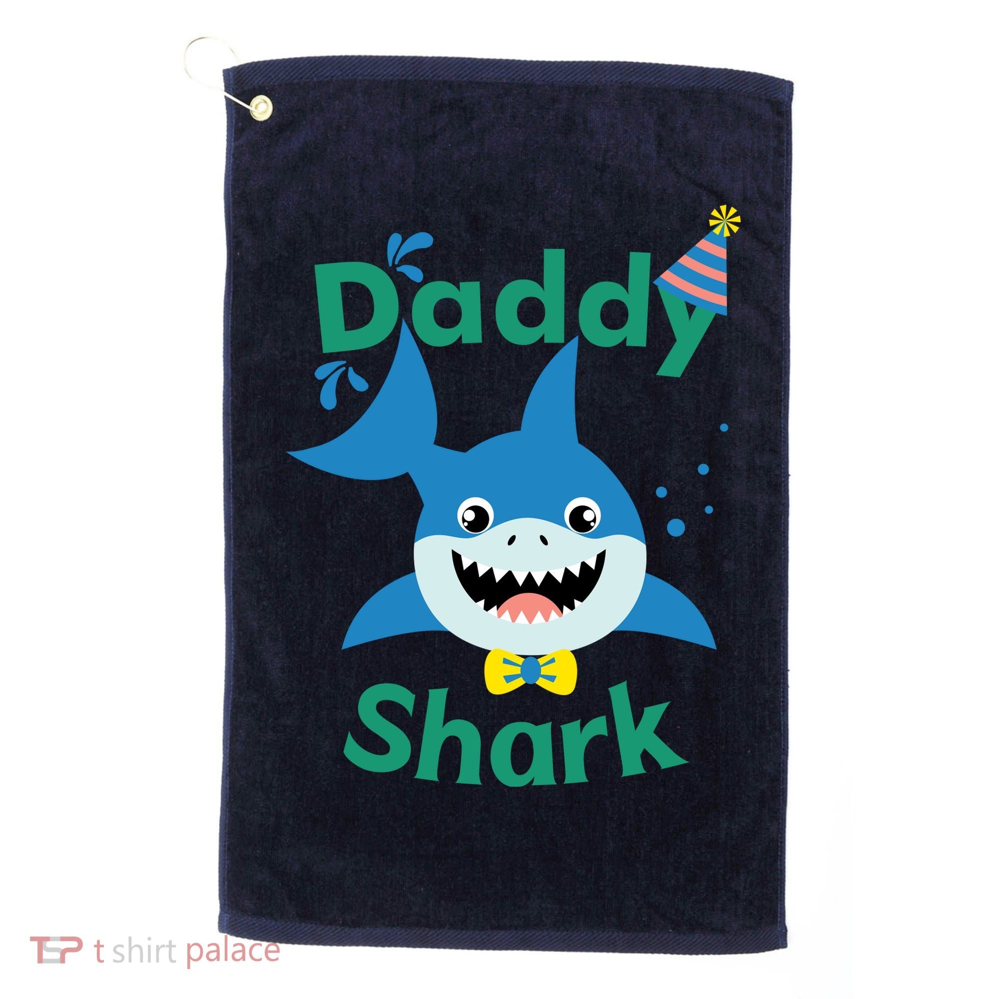 Daddy Shark Birthday Party Matching Family Golf Towel