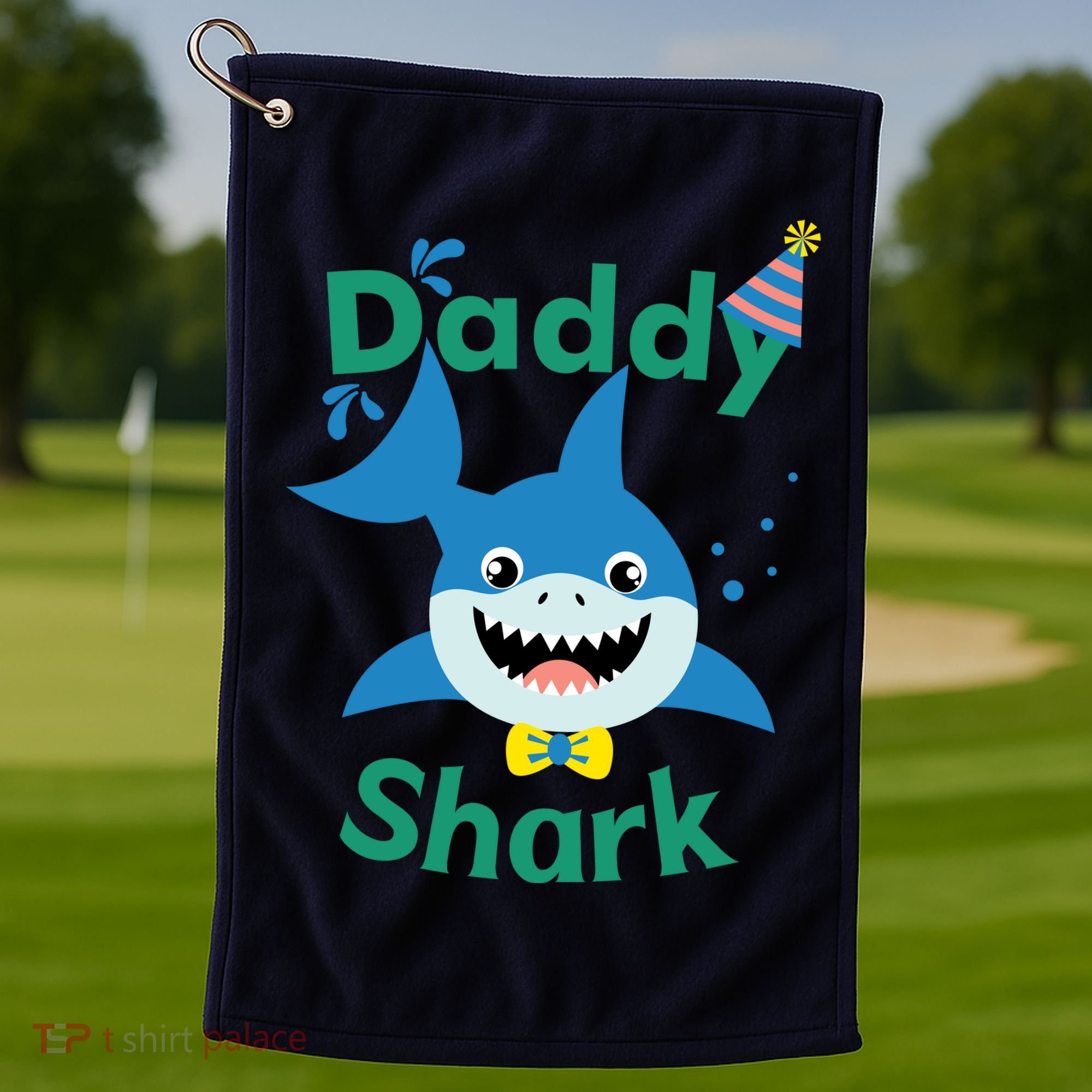 Daddy Shark Birthday Party Matching Family Golf Towel