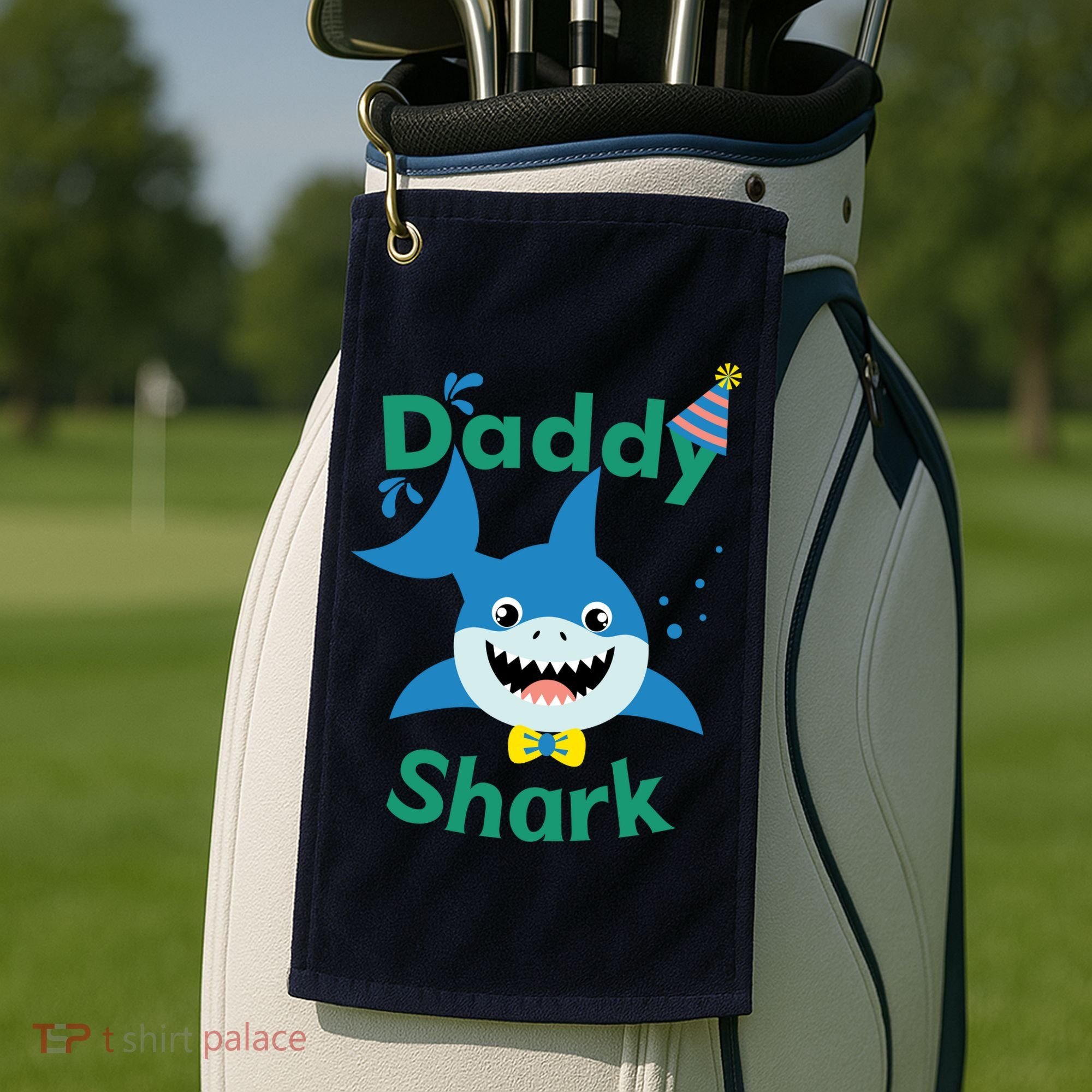 Daddy Shark Birthday Party Matching Family Golf Towel