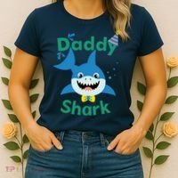Daddy Shark Birthday Party Matching Family Women's T-Shirt thumb 2
