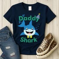 Daddy Shark Birthday Party Matching Family Women's T-Shirt thumb 3