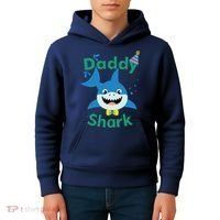 Daddy Shark Birthday Party Matching Family Kids Hoodie thumb 4