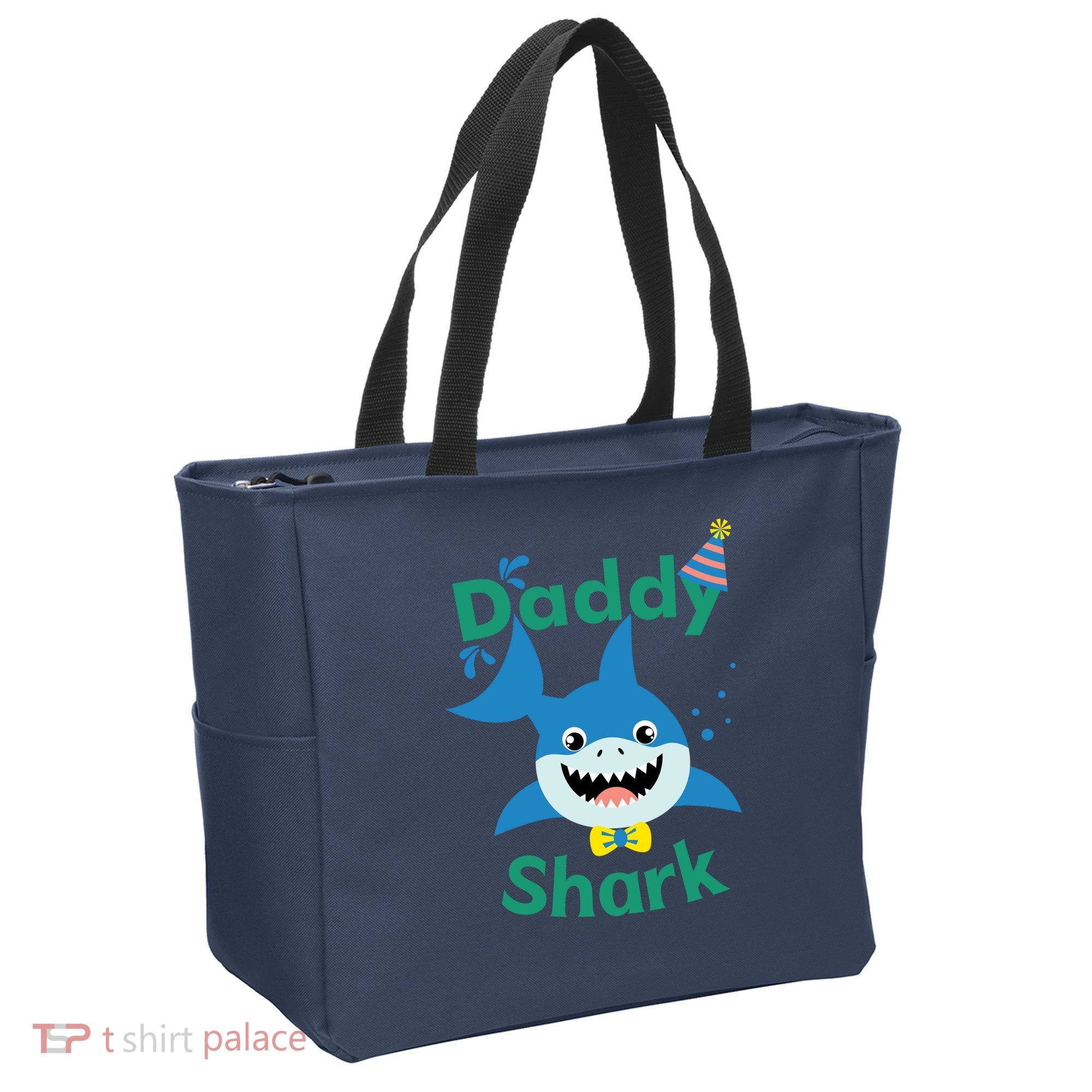 Daddy Shark Birthday Party Matching Family Tote Bag