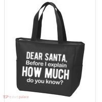 Dear Santa Before I Explain How Much Do You Know Funny Christmas Tote Bag thumb 3