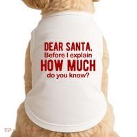 Dear Santa Before I Explain How Much Do You Know Funny Christmas Doggie Tank thumb 0