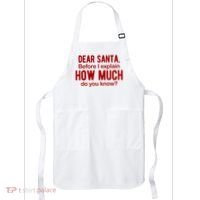 Dear Santa Before I Explain How Much Do You Know Funny Christmas Apron thumb 0