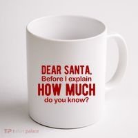 Dear Santa Before I Explain How Much Do You Know Funny Christmas Coffee Mug thumb 1