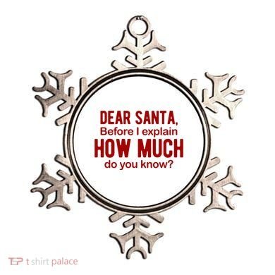 Dear Santa Before I Explain How Much Do You Know Funny Christmas Ornament