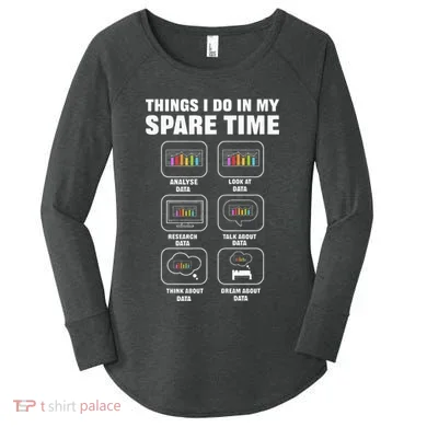 Data Science. Big Data Analytics. For Data Scientists Women's Perfect Tri Tunic Long Sleeve Shirt