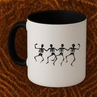 Dancing Skeletons Bones Coffee Mug thumb 2
