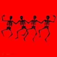 Dancing Skeletons Bones Santa Hat thumb 1