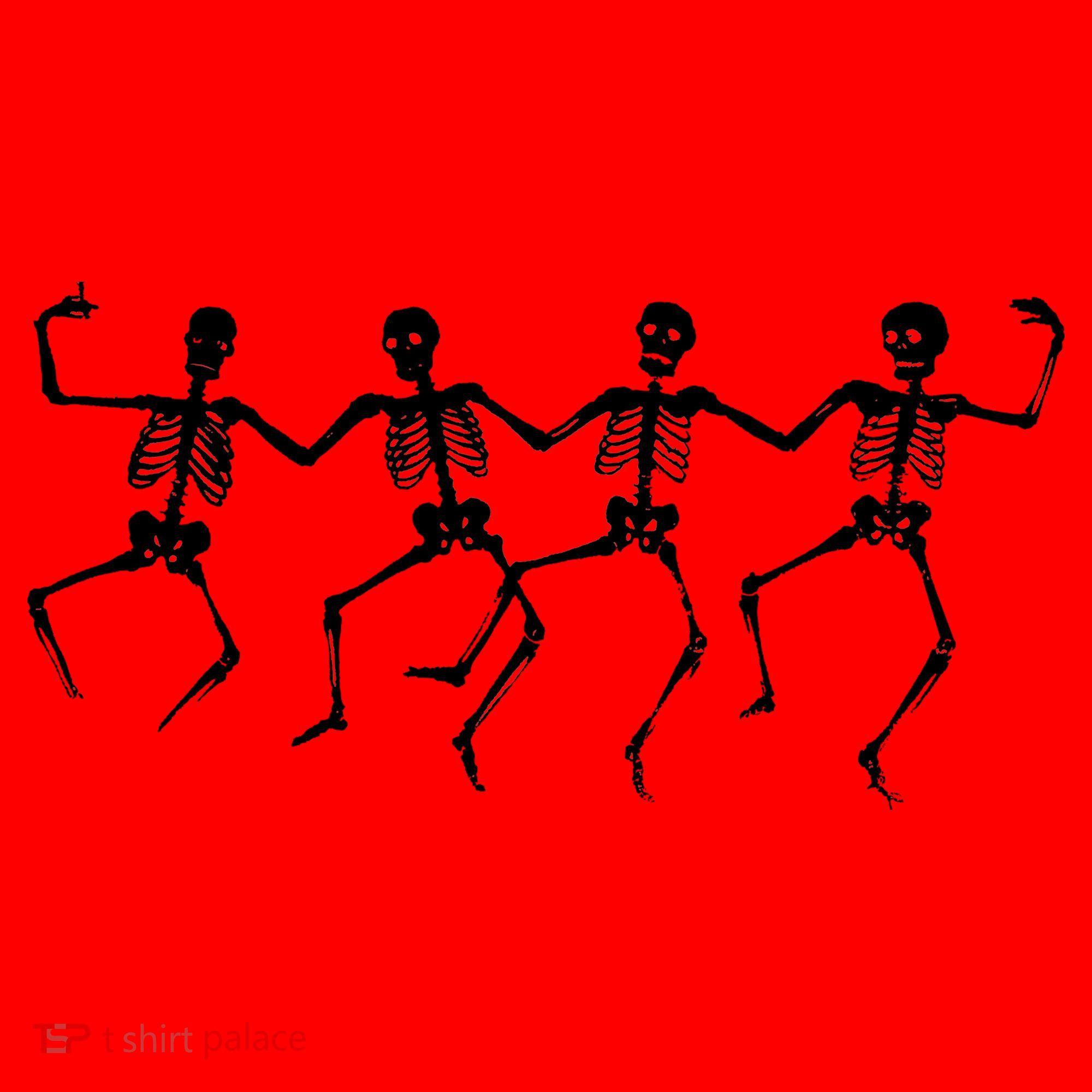 Dancing Skeletons Bones Santa Hat