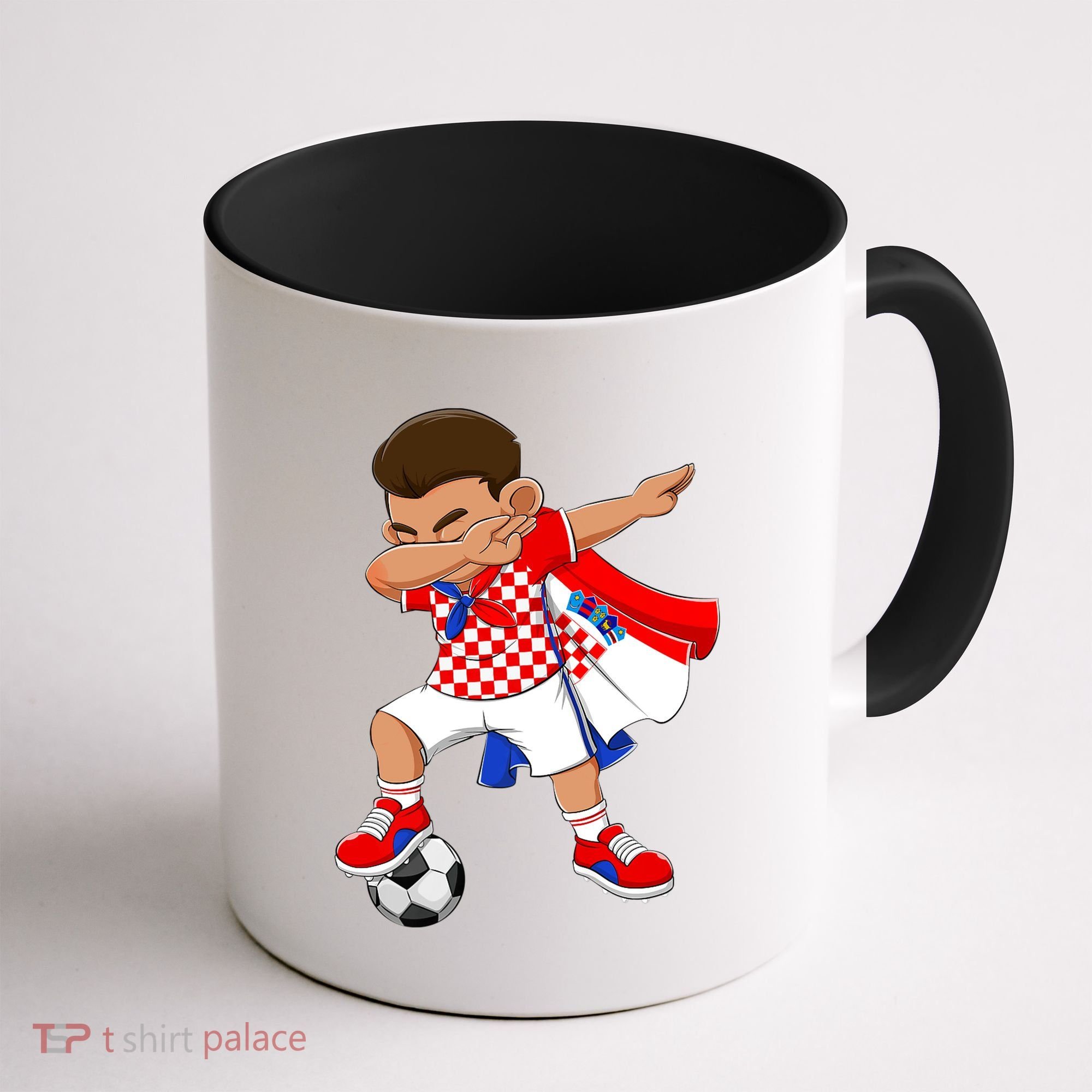 Dabbing Soccer Boy Croatia Football Flag Coffee Mug
