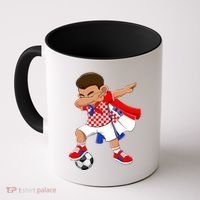 Dabbing Soccer Boy Croatia Football Flag Coffee Mug thumb 0