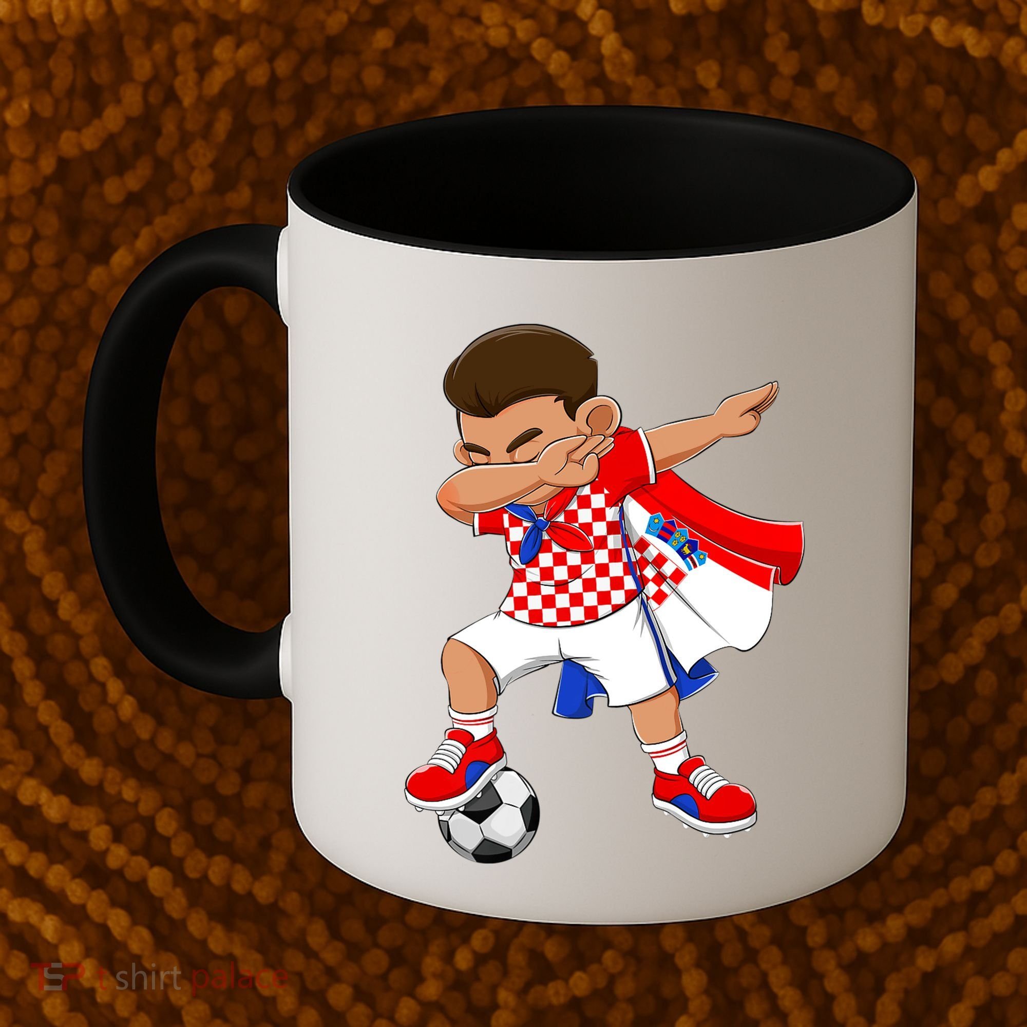 Dabbing Soccer Boy Croatia Football Flag Coffee Mug