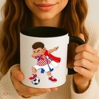 Dabbing Soccer Boy Croatia Football Flag Coffee Mug thumb 3
