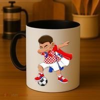 Dabbing Soccer Boy Croatia Football Flag Coffee Mug thumb 4