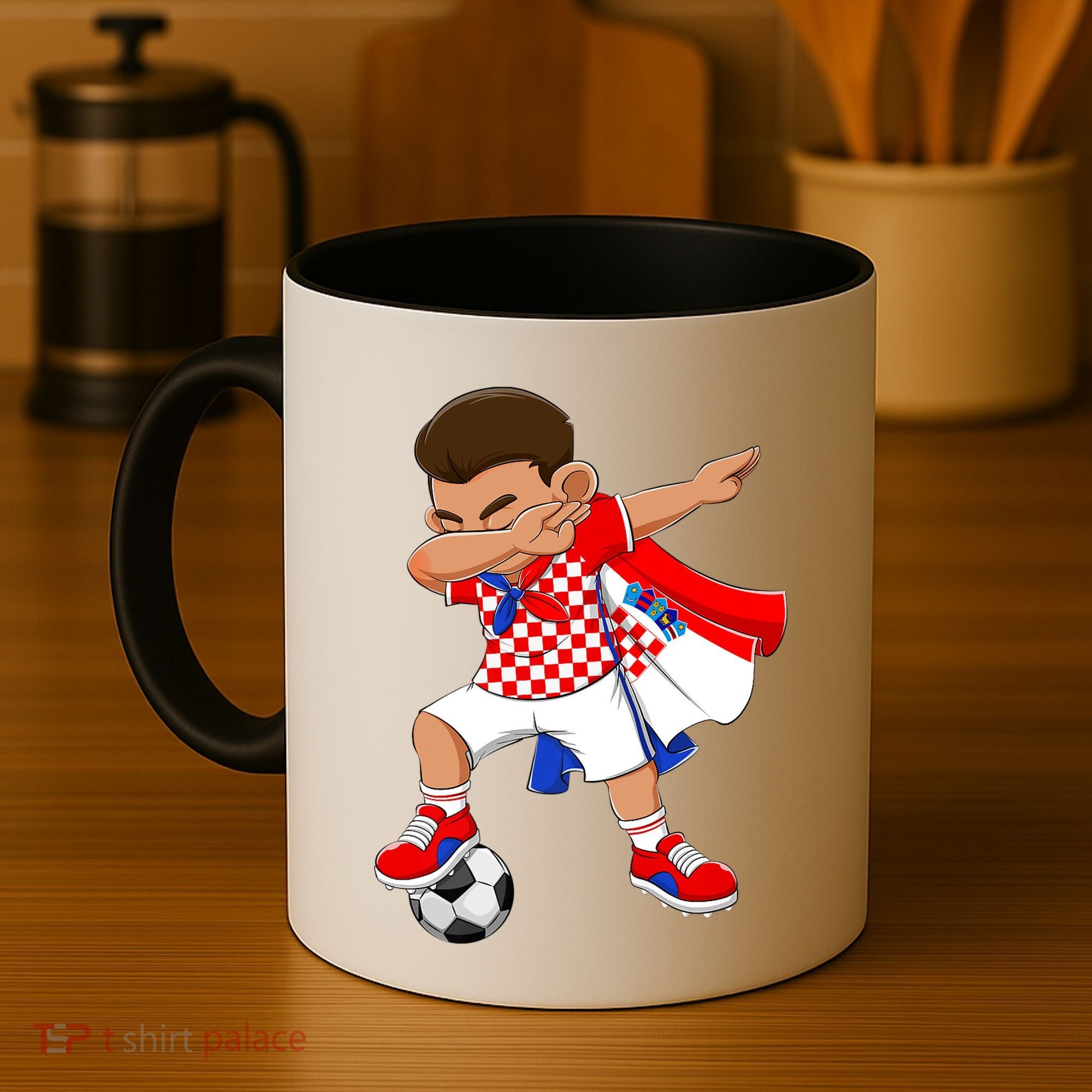 Dabbing Soccer Boy Croatia Football Flag Coffee Mug