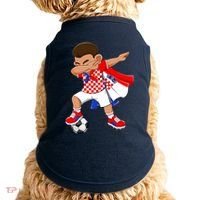 Dabbing Soccer Boy Croatia Football Flag Doggie Tank thumb 0