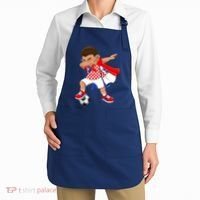 Dabbing Soccer Boy Croatia Football Flag Apron thumb 2