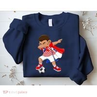 Dabbing Soccer Boy Croatia Football Flag Sweatshirt thumb 2