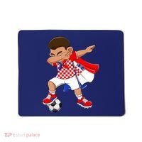 Dabbing Soccer Boy Croatia Football Flag Mousepad thumb 0