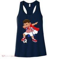 Dabbing Soccer Boy Croatia Football Flag Women's Tank Top thumb 0