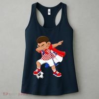 Dabbing Soccer Boy Croatia Football Flag Women's Tank Top thumb 3