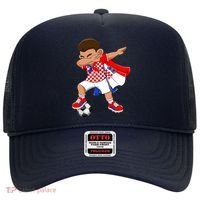 Dabbing Soccer Boy Croatia Football Flag Hat thumb 0